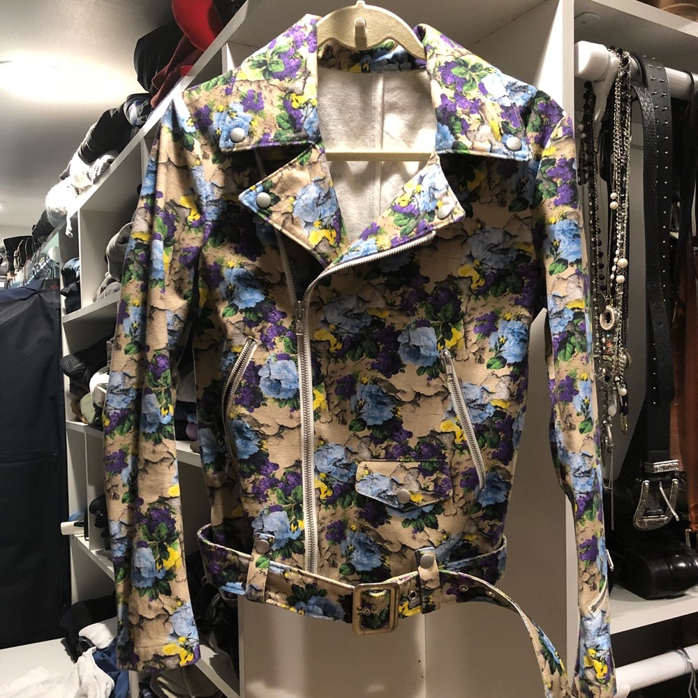 NWOT MSGM Floral Biker Jacker 💥 - Picture 5 of 8